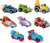 A collection of toy vehicles, likely from the Paw Patrol franchise, arranged on a white background. Anteprima dell’immagine prodotto