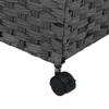 vidaXL Wäschekorb mit Rollen Grau 60x35x60,5 cm Rattan Produktbild-Vorschau 10