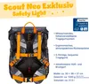 A product image showing the back of a backpack with descriptive text and logos. Voir les images du produit