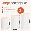 Meisterhome® 3er-Set Flammenlose LED Kerzen Rustik mit Produktbild-Vorschau 6
