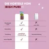 A comparison chart showing the benefits of Irish Pure dog food against a generic competitor. Produktbild-Vorschau