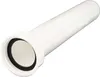 A white pipe with a black rubber seal at one end, isolated on a white background. Produktbild-Vorschau