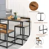 COSTWAY 3 pcs. Bar de cuisine Table haute avec 2 chaises de Voir les images du produit 5