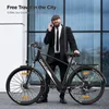 A man in a suit is standing next to an e-bike and talking on his phone. Produktbild-Vorschau