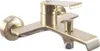 A close-up studio shot of a gold-colored bathtub faucet against a white background. Produktbild-Vorschau