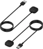Two black USB charging cables with magnetic docks for smartwatches. Anteprima dell’immagine prodotto