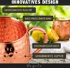 Vezato Moscow-Mule-Becher [500ml] – Gehämmerte Kupferbecher Produktbild-Vorschau 4
