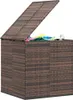 vidaXL Garten-Kissenbox PE Rattan 100x97,5x104 cm Braun Produktbild-Vorschau 6