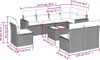 vidaXL 9-tlg. Garten-Sofagarnitur mit Kissen Hellgrau Poly Produktbild-Vorschau 3