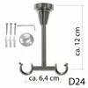 Gardinenstange Set Edelstahl Look Metall Ø 16mm zur Produktbild-Vorschau 2