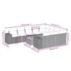 11-tlg. Garten-Sofagarnitur - mit Kissen Schwarz Poly Produktbild-Vorschau 3