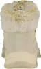The back view of a beige winter boot with a cream-colored faux fur lining. Voir les images du produit