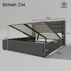 MODFU Polsterbett Hydraulisch Doppelbett Stauraumbett Produktbild-Vorschau 7