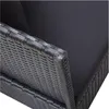 Garten-Sofabett mit Kissen Poly Rattan Lounge Loungesofa Produktbild-Vorschau 12