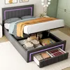 okwish 140×200 Polsterbett mit Schubladen und Rollen, Produktbild-Vorschau 2