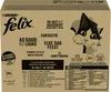 A cardboard box containing multiple pouches of cat food. Produktbild-Vorschau