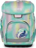 A front view of a colorful children's backpack with a unicorn design. Náhľad obrázku produktu