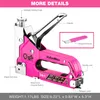 ValueMax 3-in-1 Handtacker Set mit 2000 Klammern, Rosa Produktbild-Vorschau 2