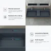 doporro Lavabo doppio Sospeso Lavabo da Appoggio Anteprima dell’immagine prodotto 5