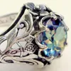 Kreativer Vintage-Ring in Regenbogenfarben mit Zirkon, Produktbild-Vorschau 4