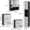 Badmöbel-Set Vicco Edge Schwarz 4 Teile, Model 40567 Produktbild-Vorschau 3