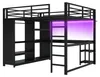 Gaming hoogslaper 160 x 200 cm met LED-verlichting, een Productafbeelding-voorbeeld 6