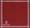 A red checkered handkerchief with white and blue stripes on the border. Produktbild-Vorschau