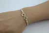 Infinity Armband Sterling Silber 925 rhodiniert poliert  19 Produktbild-Vorschau 3