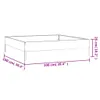 vidaXL Kosz na śmieci 100x100x26 cm Cortenstahl Podgląd zdjęcia produktu 7