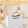 COSTWAY skrzynia na zabawki 2 w 1 z pokrywą, poduszką i Podgląd zdjęcia produktu 4
