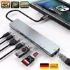 USB C Hub 8 v 1 Adaptér HDMI 4K USB 3.0 Micro SD RJ45 Náhled obrázku produktu 2