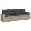 The Living Store 4-tlg. Garten-Sofagarnitur mit Kissen Produktbild-Vorschau 3