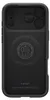 The back of a black smartphone case is shown against a black background. Produktbild-Vorschau