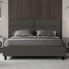 ITYHOME - Gepolstertes Bett mit Bettkasten 160x190 mit Produktbild-Vorschau 2
