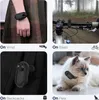 Collage showing a small camera attached to different items: a wristband, a bicycle handlebar, a backpack, and a cat's collar. Náhled obrázku produktu