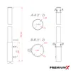 PremiumX Mastverlängerung 70cm Ø 48mm Stahl verzinkt Produktbild-Vorschau 3