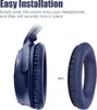 An image showing how to install headphone ear pads. Voir les images du produit