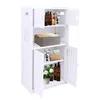 Badezimmerschrank mit Tür und offenes Fach 22x36x75cm Weiß Produktbild-Vorschau 7