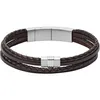 FOSSIL braccialetto Multi-Strand Braided Leather Bracelet Anteprima dell’immagine prodotto 1