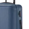 A close-up view of a blue suitcase with a combination lock. Náhľad obrázku produktu