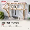 Holz Vordach 120x205 cm Haustürüberdachung Pultdach Produktbild-Vorschau 3