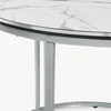 Salontafel 'Aulum', 50 x 70 cm, marmer, wit/zilver Productafbeelding-voorbeeld 8