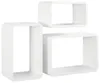 Modernes Wandregal-Set CURVE, 3-teilig, aus weißem MDF, je Produktbild-Vorschau 1