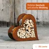 Herz aus Metall, Holz Regal, Rost, Edelrost, Holzregal Produktbild-Vorschau 2