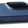 A close-up view of the side of a dark blue phone case, showing the buttons. Podgląd zdjęcia produktu