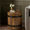 Tavolino laterale Tribesigns a forma di barile con spazio Anteprima dell’immagine prodotto 3