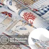 Tischdecke Patchwork Maritim Rot 100x140cm Schnittkante Wasserabweisend abwaschbar, Hauptbild Produktbild-Vorschau
