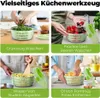 Salatschleuder mit Deckel, 4,5L Salatschüssel und Masche, Produktbild-Vorschau 7