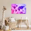 MuchoWow® Poster Weltkarte - Rosa - Blau 90x60 cm - Produktbild-Vorschau 7