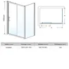 SONNI 130x185cm Schiebetür Dusche Klarglas Duschwand mit Produktbild-Vorschau 5